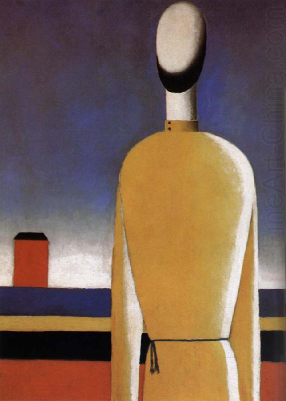 The Half-length wear a yellow shirt, Kasimir Malevich